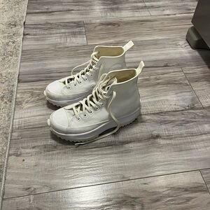 Stylish White Women's Platform Sneakers